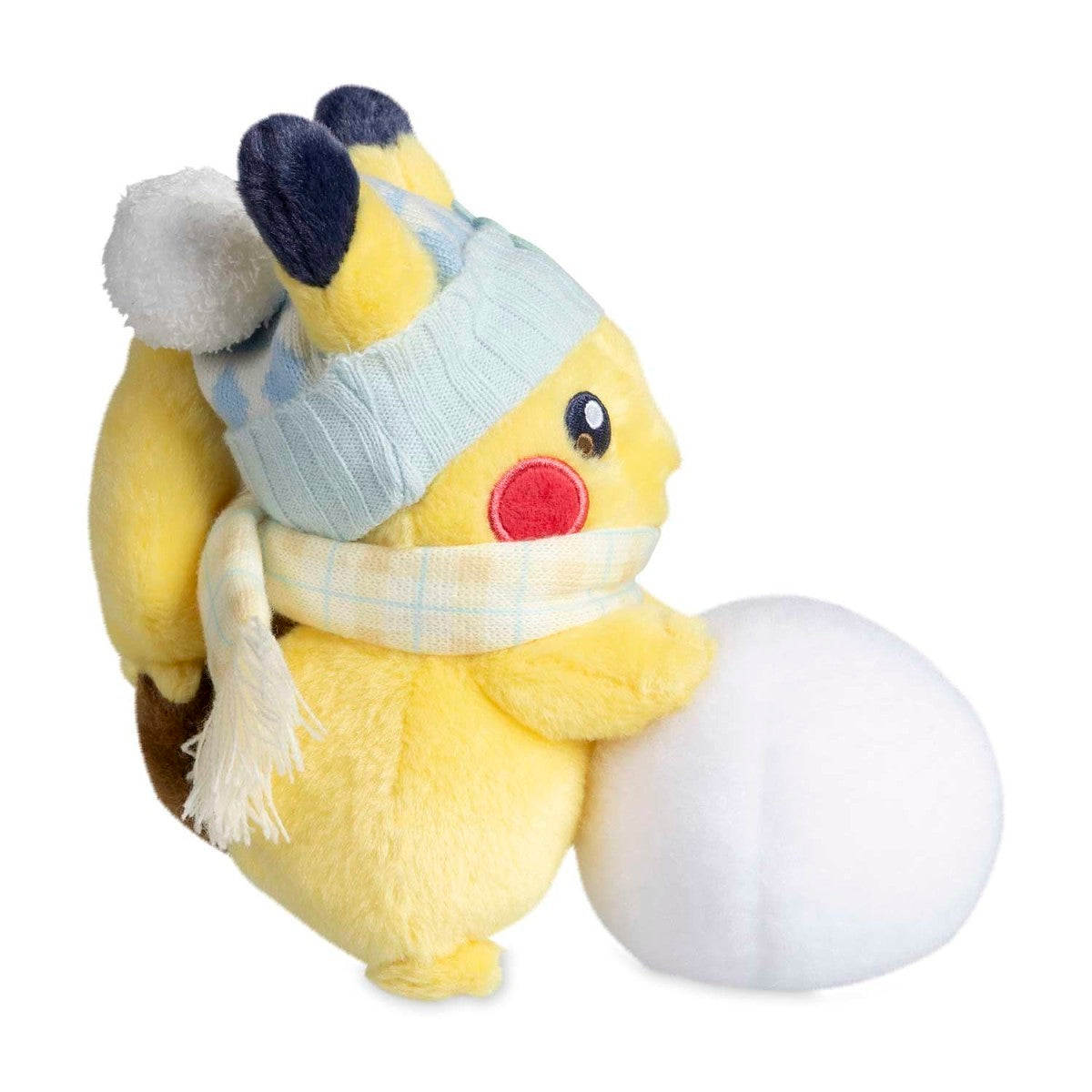 Pokemon Snowball-Rolling Pikachu Snowy Softies Plush - 7 ¾ In. 毛公仔