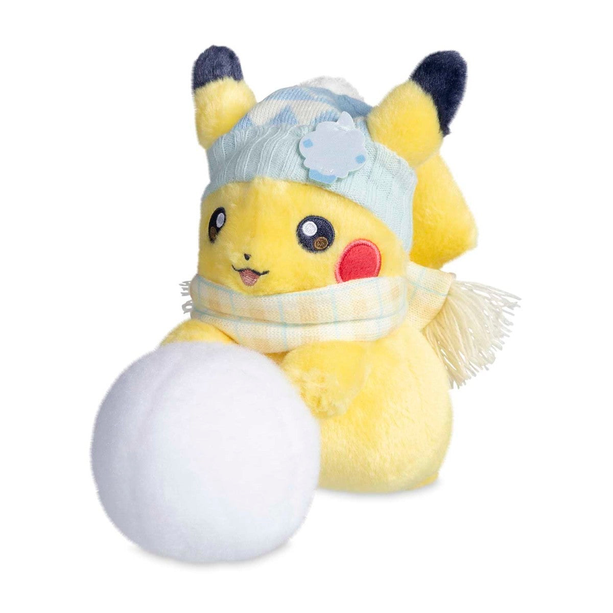 Pokemon Snowball-Rolling Pikachu Snowy Softies Plush - 7 ¾ In. 毛公仔