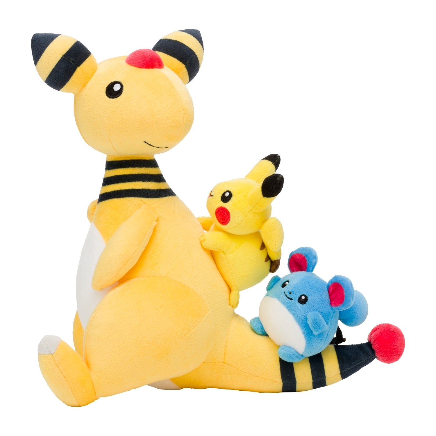 Pokemon ぬいぐるみ デンリュウとピカチュウとマリル ポケモンセンタートウキョーベイR 毛公仔