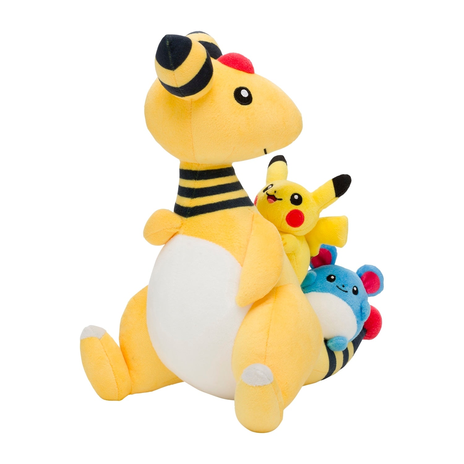 Pokemon ぬいぐるみ デンリュウとピカチュウとマリル ポケモンセンタートウキョーベイR 毛公仔