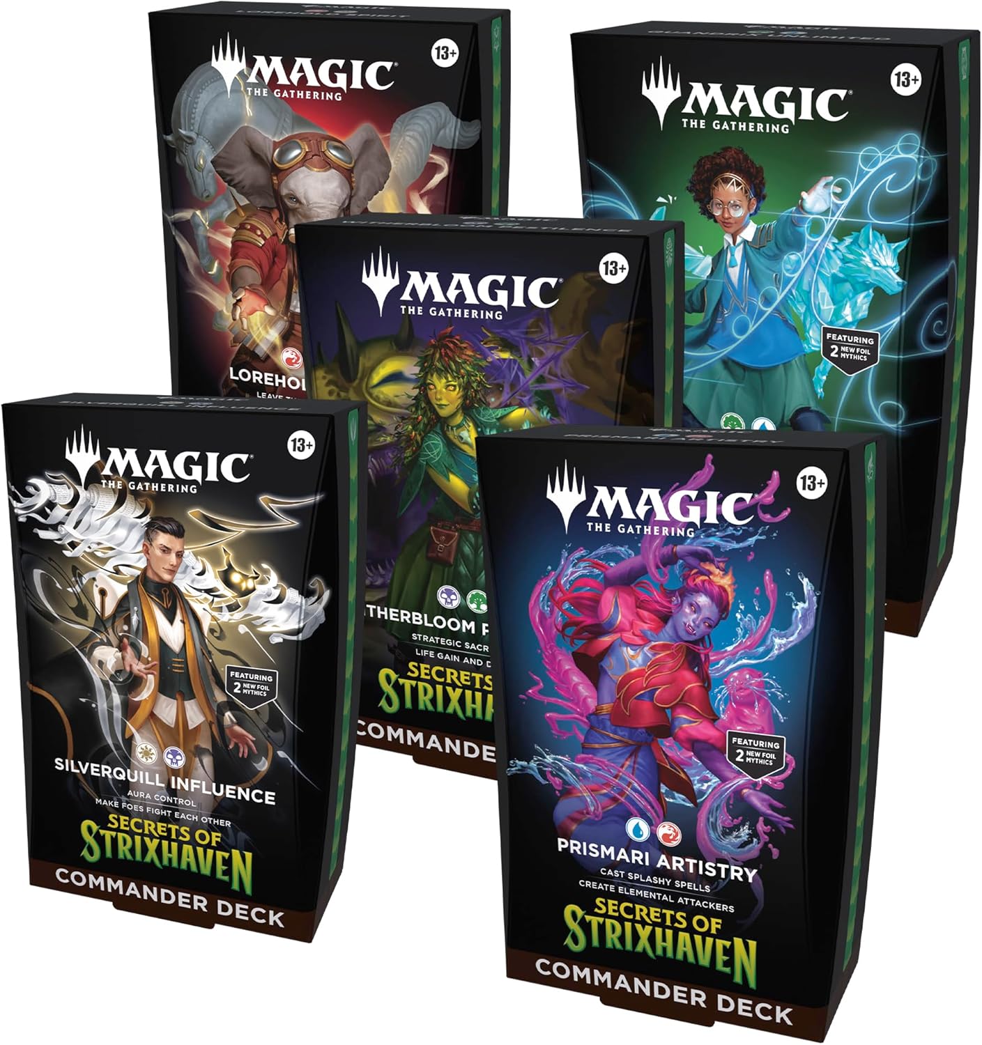 MTG Secrets of Strixhaven (SOS) Commander Deck (Set of 5)
