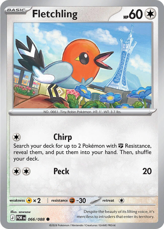 [Reverse Holo] POR 066/088 Fletchling C