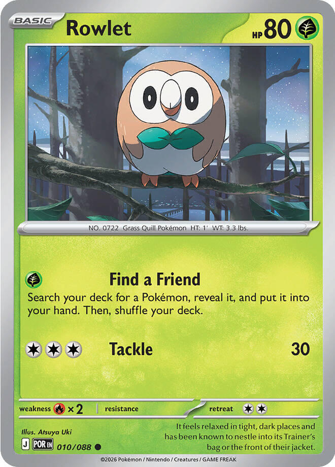 [Reverse Holo] POR 010/088 Rowlet C