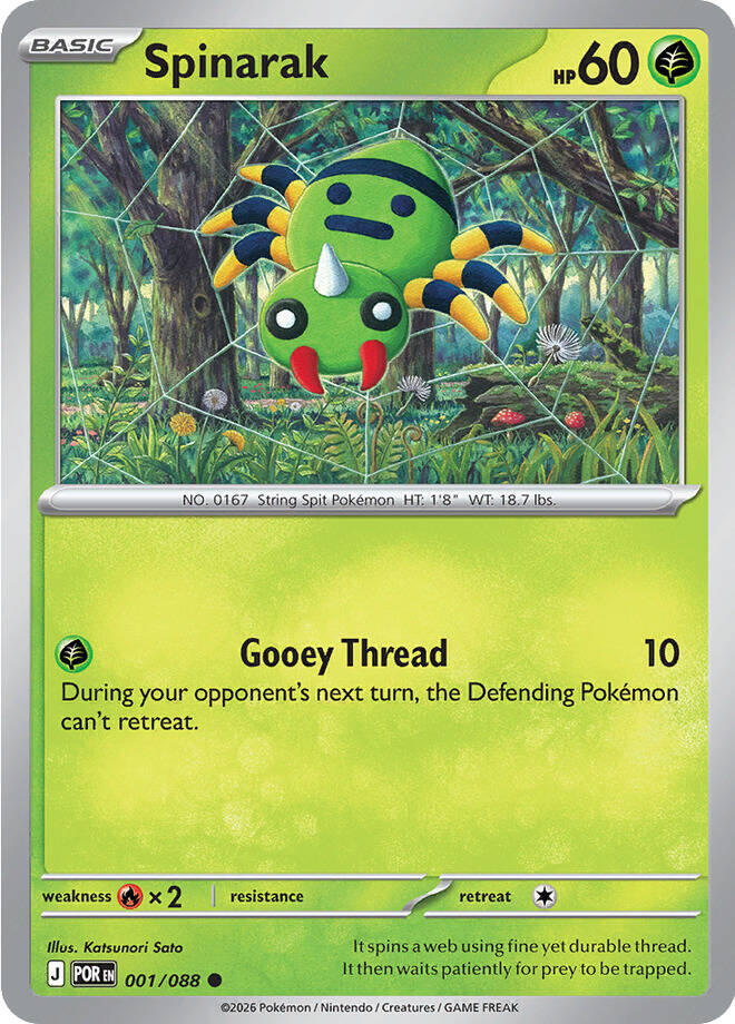 [Reverse Holo] POR 001/088 Spinarak C