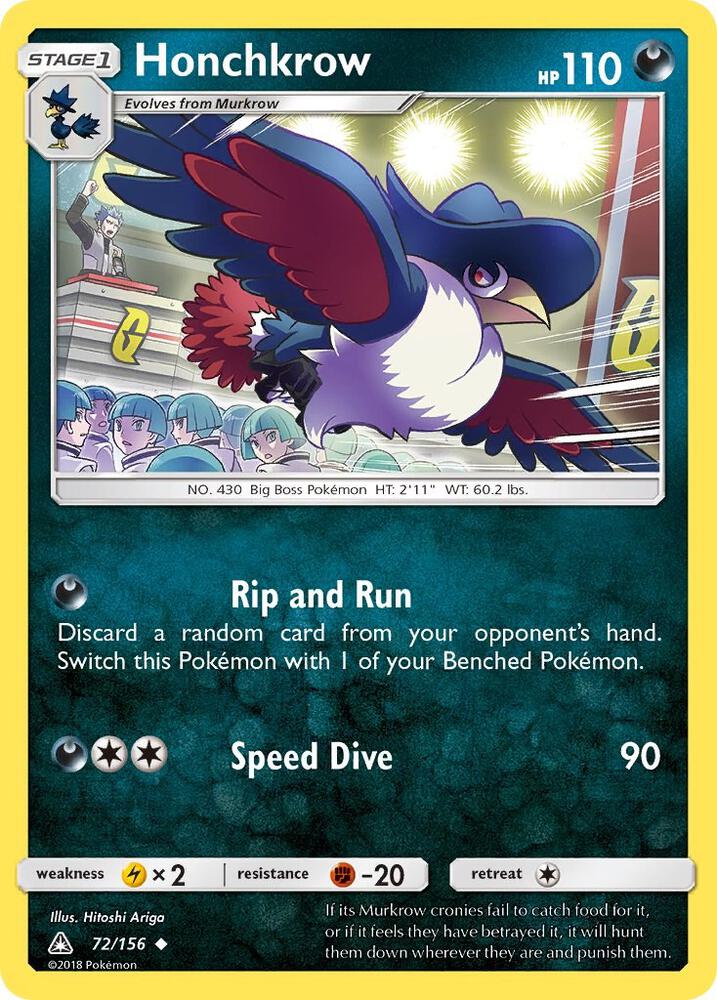 [Reverse Holo] UPR 72/156 Honchkrow U