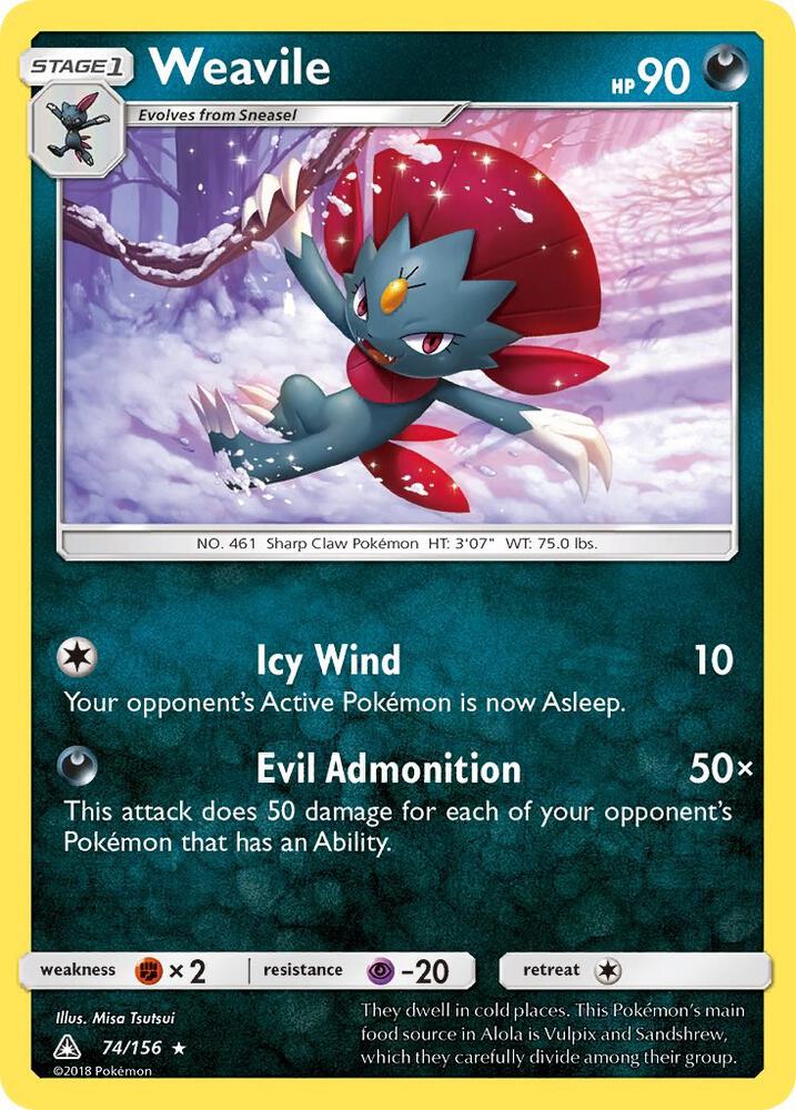 [Reverse Holo] UPR 74/156 Weavile RH
