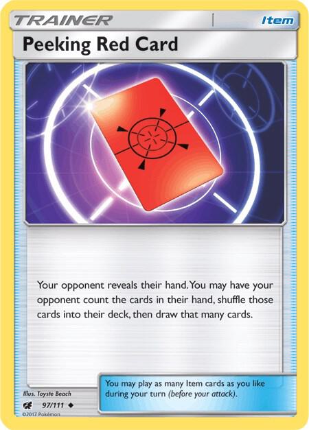 [Reverse Holo] CIN 97/111 Peeking Red Card U