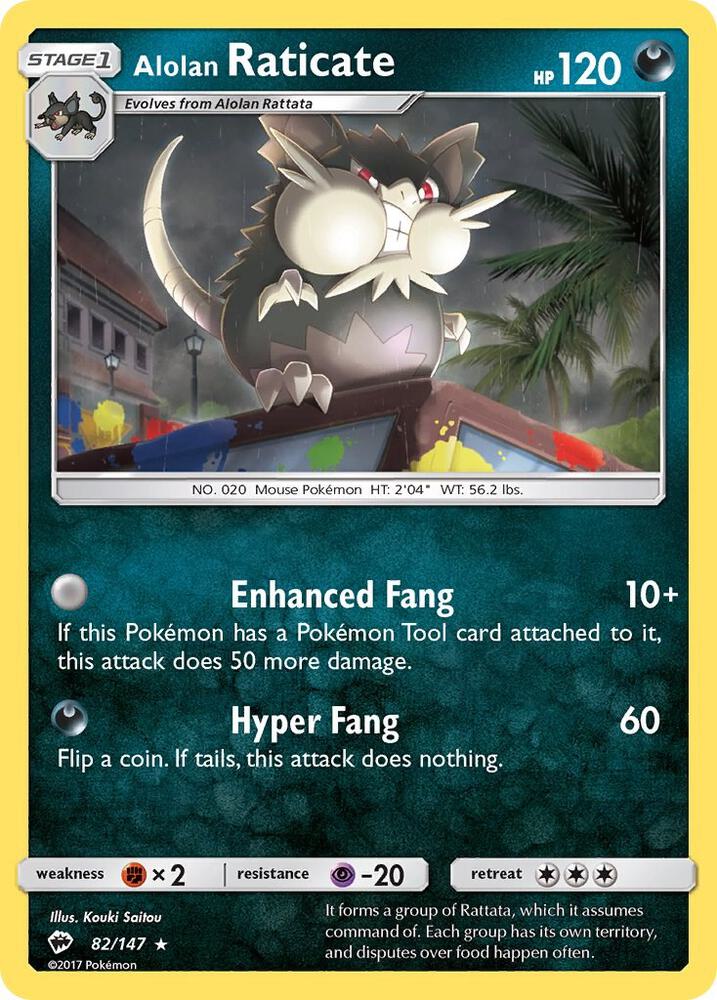[Reverse Holo] BUS 82/147 Alolan Raticate R