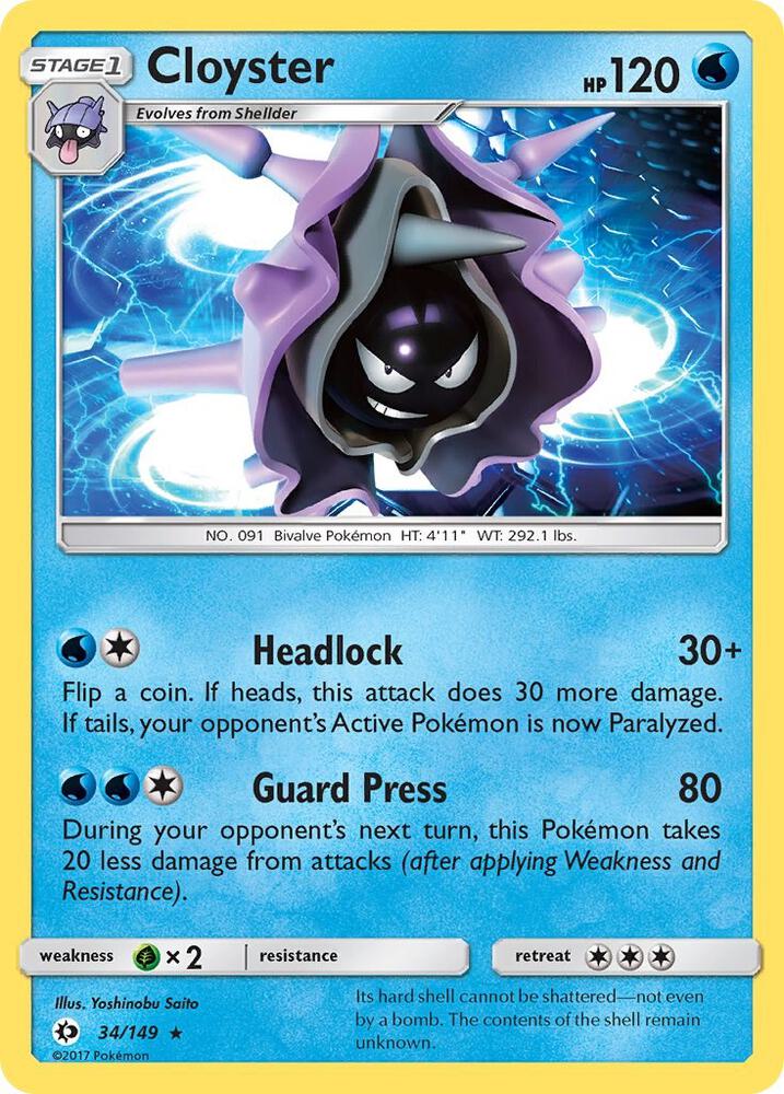 [Reverse Holo] SUM 34/149 Cloyster R